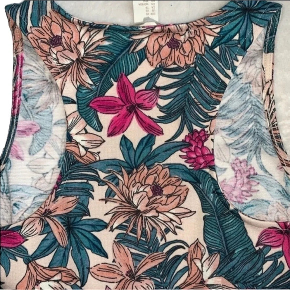 H&M Sleeveless Mini Round Neck Flowers Pattern Dress Size XS - Picture 6 of 6